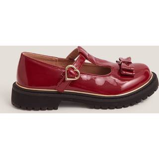 Monsoon Monsoon Red Bow Patent Mary Jane Brogues - uk10eu28