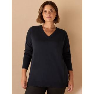 Live Unlimited Live Unlimited Blue V-Neck Jumper