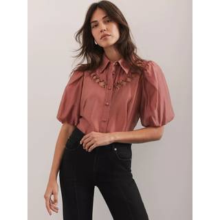 Mint Velvet Mint Velvet Pink Pink Puff Sleeve Shirt - EU 34 (UK 6)