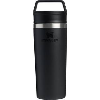 STANLEY Cafe To Go rejsekrus 16 oz | L?kagesikker todelt drik gennem l?g | Tumler kop til kaffe te og drikkevarer | Isoleret kaffekrus i rustfrit