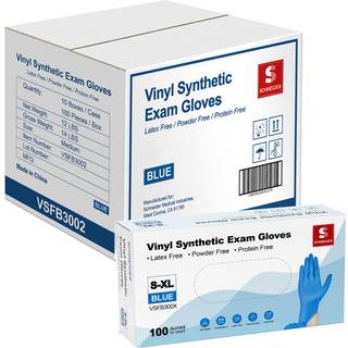 Schneider bl vinyl syntetiske eksamenshandsker Medium etui p 1000 4-mil pulverfri latexfri ikke-sterile engangshandsker
