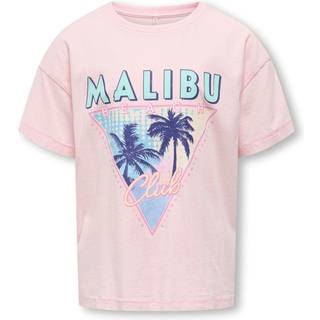 ONLY KIDS ONLY KIDS Oversized 100% Cotton Graphic Print Malibu Purple T-Shirt