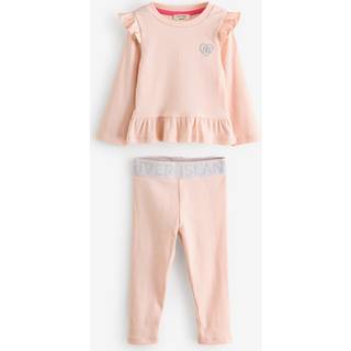 River Island River Island Pink Girls Waist Band Rib Leggings Set
