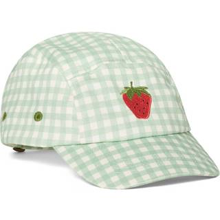 Kuling Laholm Hætte Mint Check Strawberry 48/52 cm  Grøn  48/52 cm  Unisex