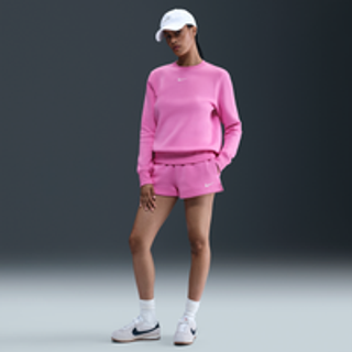 Nike Sportswear Phoenix Fleece-shorts med mellemhøj talje til kvinder (5,1 cm) - Pink - L (EU 44-46)