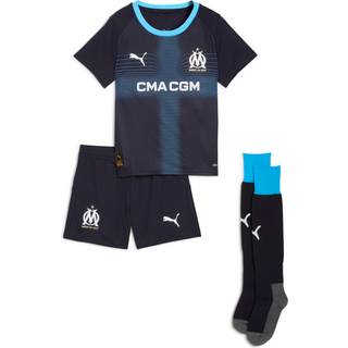 PUMA Olympique de Marseille 25/26 Away Minikit Kids, Clothing, Navy/Luminous Blue, 3-4Y - Luminous Blue - 3-4Y