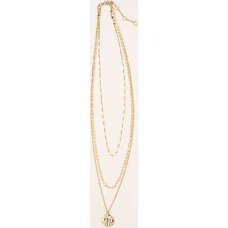Fat Face FatFace Gold Tone Disc Charm Layered Necklace