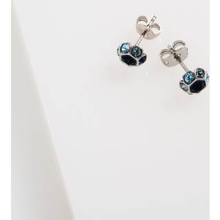 Ted Baker Silver Gemme Blue Gem Cluster Studs - Silver