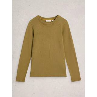 White Stuff White Stuff Green Sadie Long Sleeve Rib T-Shirt