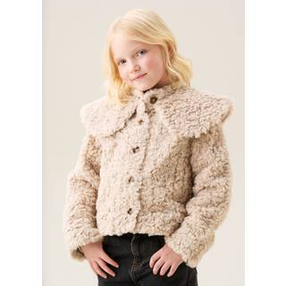 Angel & Rocket Angel & Rocket Natural Cecile Cape Collar Faux Fur Coat