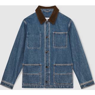 Reiss Reiss Denim Blue Marks Corduroy Collar Denim Worker Jacket