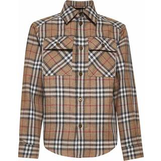 Burberry Burberry Check cotton and linen shirt - beige - EU 41