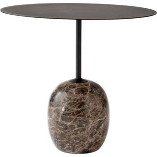 &Tradition Lato Ln9 Bord Oval Warm Black / Emparador Marble - Sofabord Marmor Emperador Marble - 133032A408