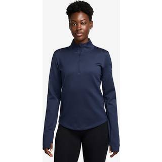 Nike One Therma-FIT-mellemlag med 1/2 lynlås til kvinder - blå - S (EU 36-38)