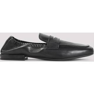 Shuffle Antiqued Leather Loafers in Black - 39