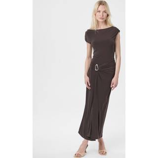 Neo Noir - Minja Drapy Dress 165728 - 584 - Chocolate Brown