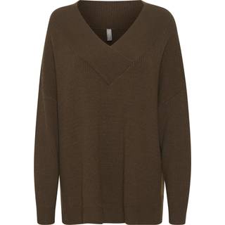 Culture Strik - Olivia V-neck - Demitasse Melange