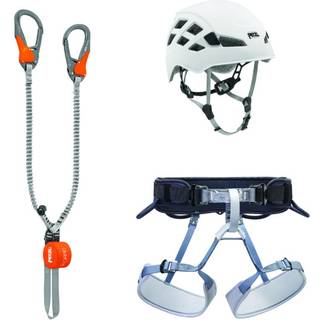 Petzl Kit Via Ferrata Eashook Klatreudstyrssæt størrelse Harness: 76-107 cm - Helmet: 53-61 cm farve grey