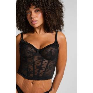 Hunkemöller Ikke-formstøbt longline bøjle-bh Darcy sort - 75B