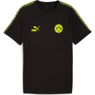 PUMA Borussia Dortmund KING Tee Men, Sport, Black/Yellow Alert, XS - Yellow Alert - XS