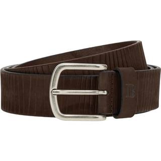 BOGGI MILANO Herren Gürtel braun Leder geprägt