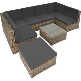 Polyrattan loungesæt Venedig - natur