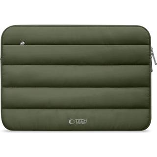 Tech-Protect Blødt plyset laptop-etui 15-16 - Army Grøn