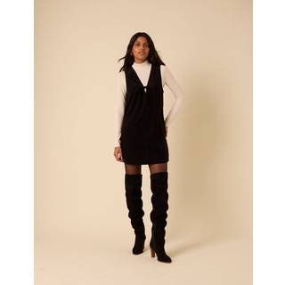 Nobody's Child Nobodys Child Black Plain Nila Pinafore Mini Dress - 44
