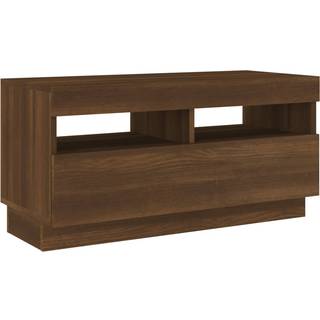 Tv-Skab Med Led-Lys 80X35X40 Cm - 80 cm / Brun eg