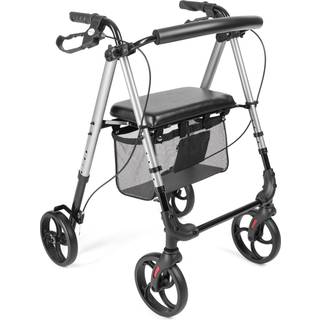 Aluminiumsrollator med 4 hjul – Justerbar sædehøjde