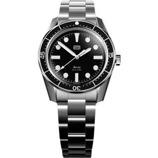 HTD Aquatic Bicchierini Automatic Black Dial Steel Strap Men's Watch A25F09B
