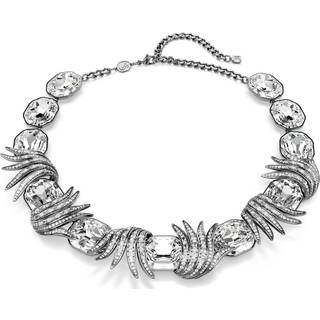 The Vienna Collection Halskette, Feder, Weiß, Rutheniert