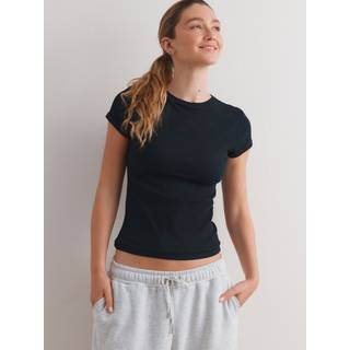 Next Black Hidden Support Ribbed T-Shirt