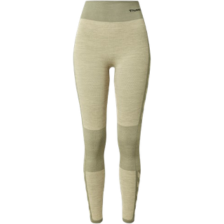 Hummel CLEA Seamless Mid Waist Tights i Vetiver Melange til kvinder