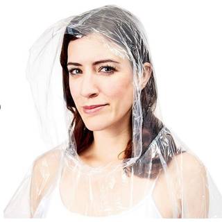 Juvale 20 Pack Engangs regn ponchoer til voksne - Emergency Ponchos med Hood Family Pack individuelt indpakket regnfrakker klar plastik til regn