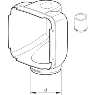Studs Eberspächer, 90 mm, vinklet, plast, sort