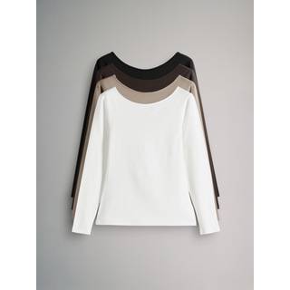 The Set The Set 4 Pack Scoop Back Langærmet T-shirt