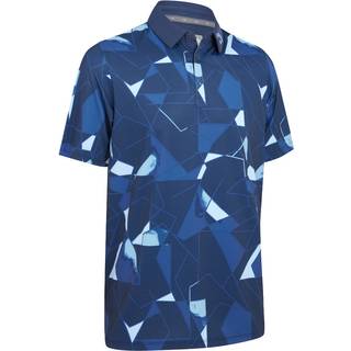 Callaway Golf Callaway Apparel Blue Kick Flip Print Polo Shirt - small