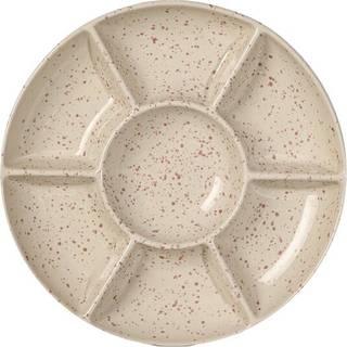 Sagaform Ditte serveringsfad Beige-vinrød