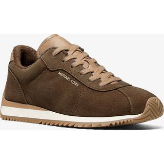 MK Rhodes Embellished Leather Trainer - Brown - Michael Kors - EU 38