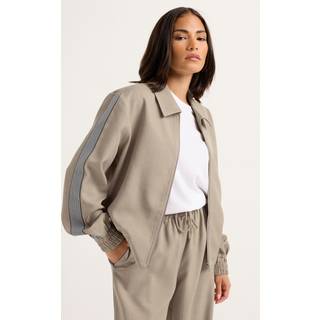 PixieGirl Petite PixieGirl Petite Natural Tailored Bomber Jacket