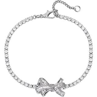 Jon Richard Jon Richard rhodiumbelagt tennisarmbånd med sløjfe og kubisk zirkonia