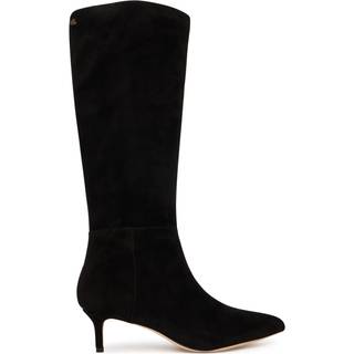 Lauren Ralph Lauren Lauren Ralph Lauren Black Suede Kitten Heel Tall Boots