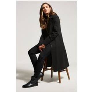 Lts Tall Black Formal Midi City Coat 12 Lts | Tall Women's Formal Coats