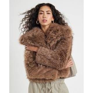 River Island River Island kort jakke med imiteret pels