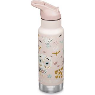 Klean Kanteen Kids' Classic Insulated Water Bottle with Flip Seal Sport Cap and Straw Owlet, 355 ml