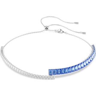 Matrix Halsband, Verschiedene Schliffe, Blau, Rhodiniert