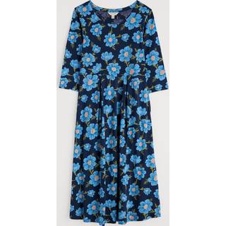 Seasalt Cornwall Seasalt Cornwall Blue Petite Veronica Midi Dress in Cotton Jersey - 42