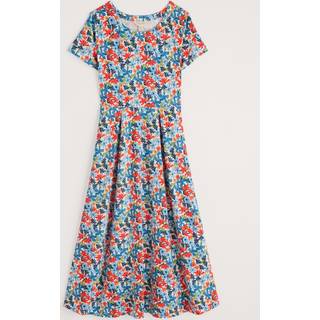Seasalt Cornwall Seasalt Cornwall Blue Petite Veronica Short Sleeve Midi Dress in GOTS Certified Cotton
