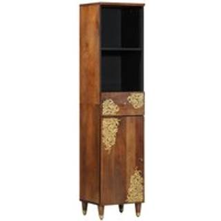 Sideboard med skuffe Brun 38 x 33,5 x 160 cm Massivt mangotræ